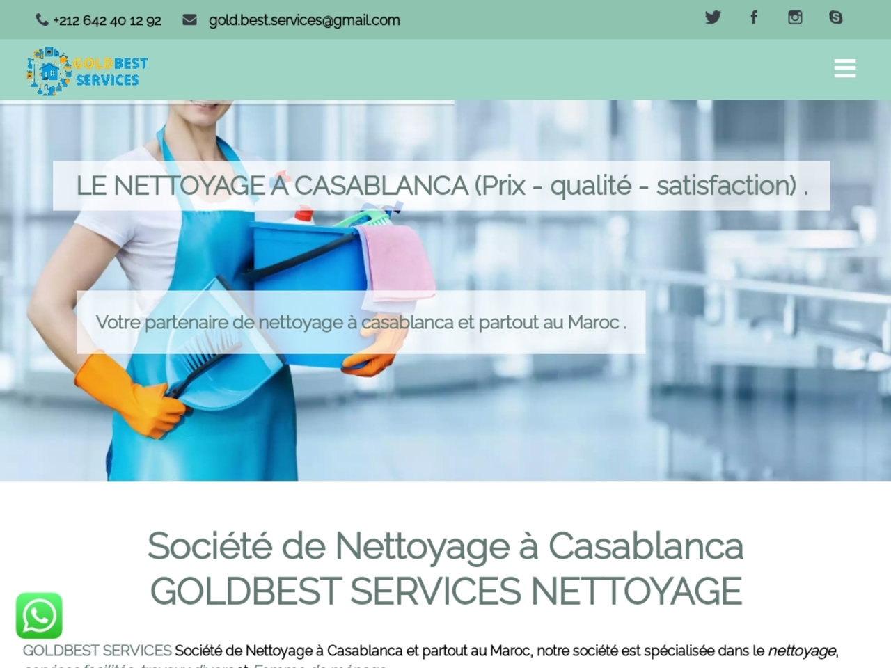 GoldBest Services Société de nettoyage à Casablanca au Maroc