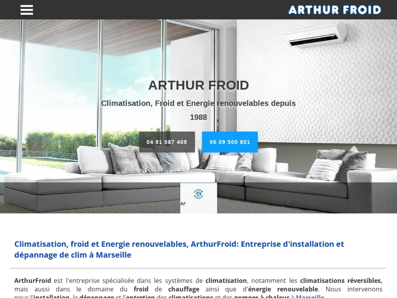 Arthurfroid Entreprise De Climatisation Et Froid Marseille